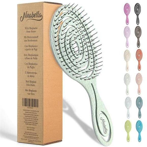 Detangling Hair Brush for Wet Curly Straight Thick Hair No Pull Pain Free - Picture 8 of 8